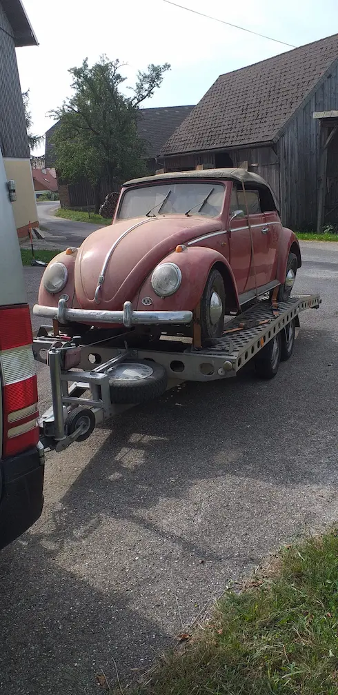 VW Käfer Cabrio 1960 Restaurierung vor der Restaurierung