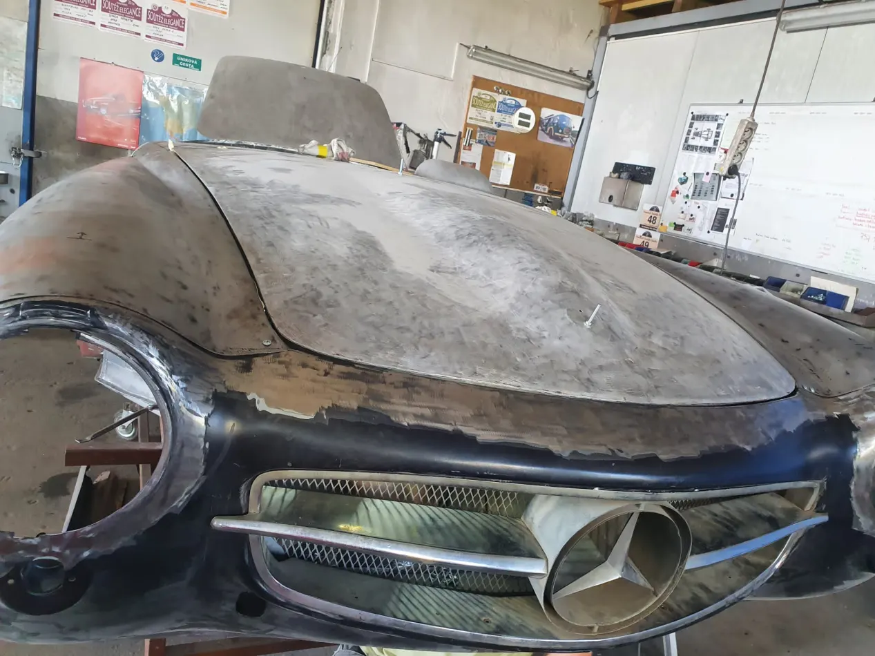 Mercedes 190SL 1960 Restaurierung Detailfoto 5