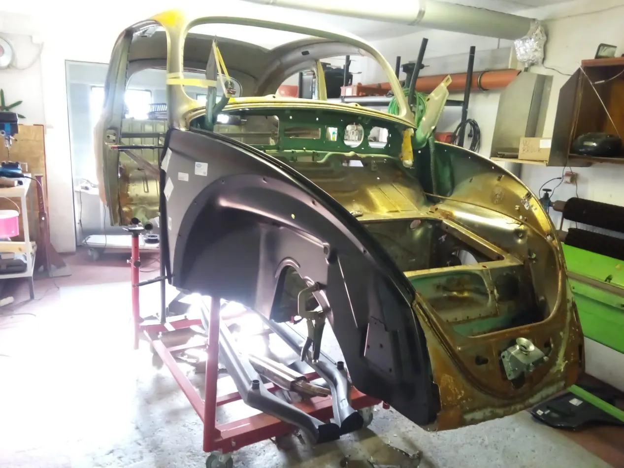 VW Käfer Faltdach 1961 Restaurierung Projektfoto
